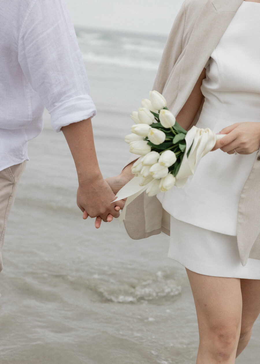 Alice and Matthew on the beach